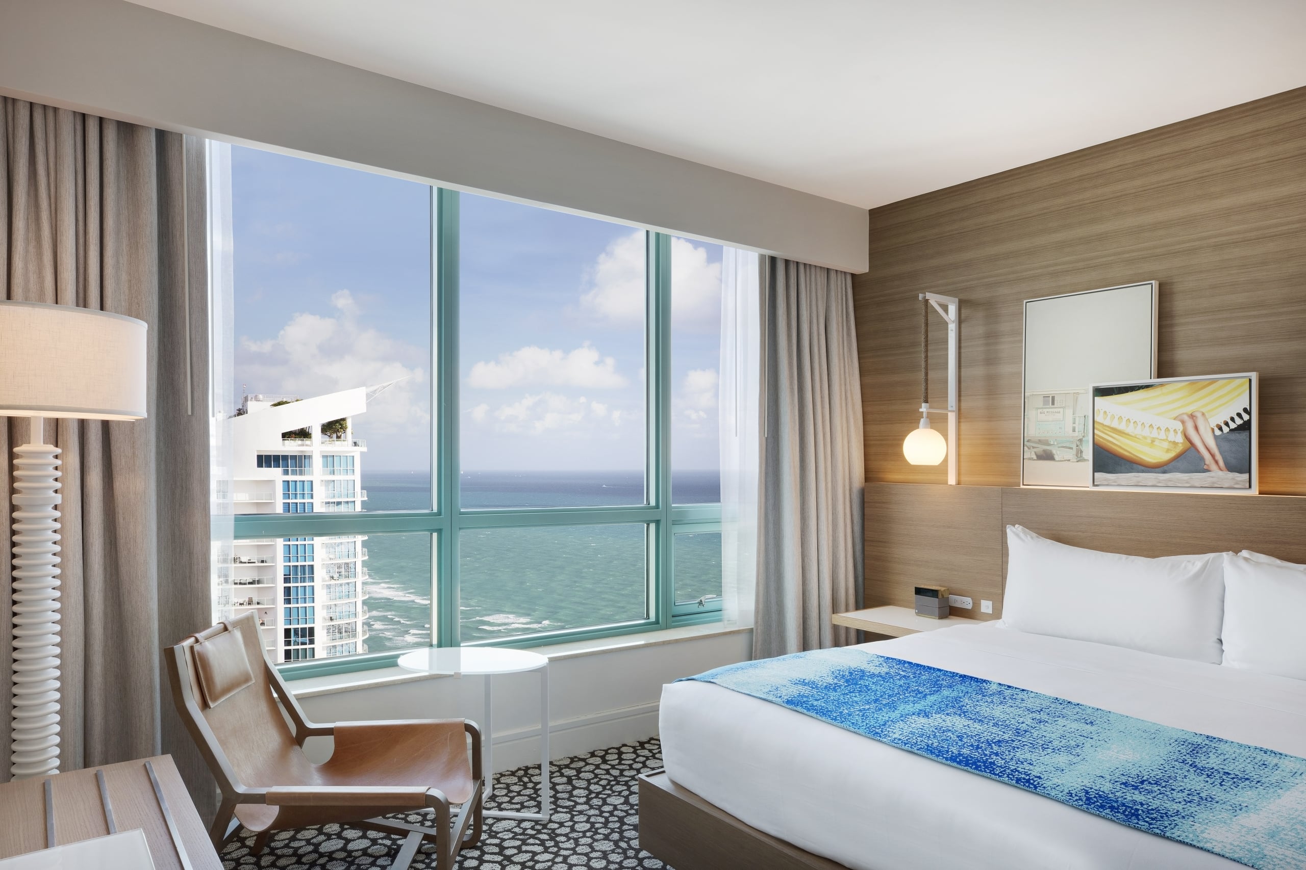 Diplomat Suite Bedroom with views of the ocean and surrounding resort
