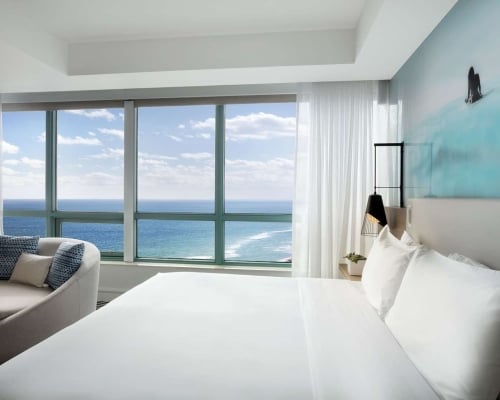 Presidential Suite Bedroom with view of the ocean