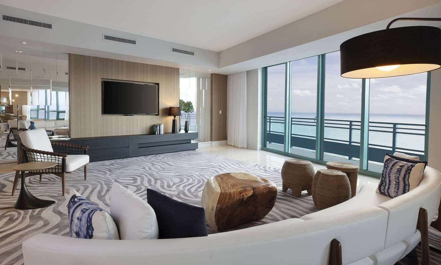 Presidential Suite living room at The Diplomat Resort