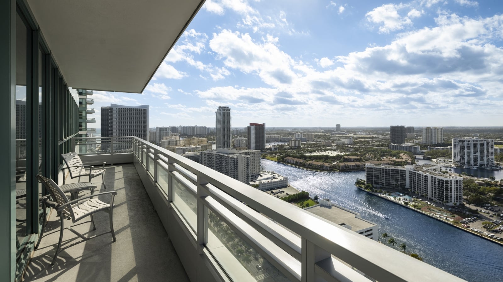 Intracoastal View Balcony overlooking the city