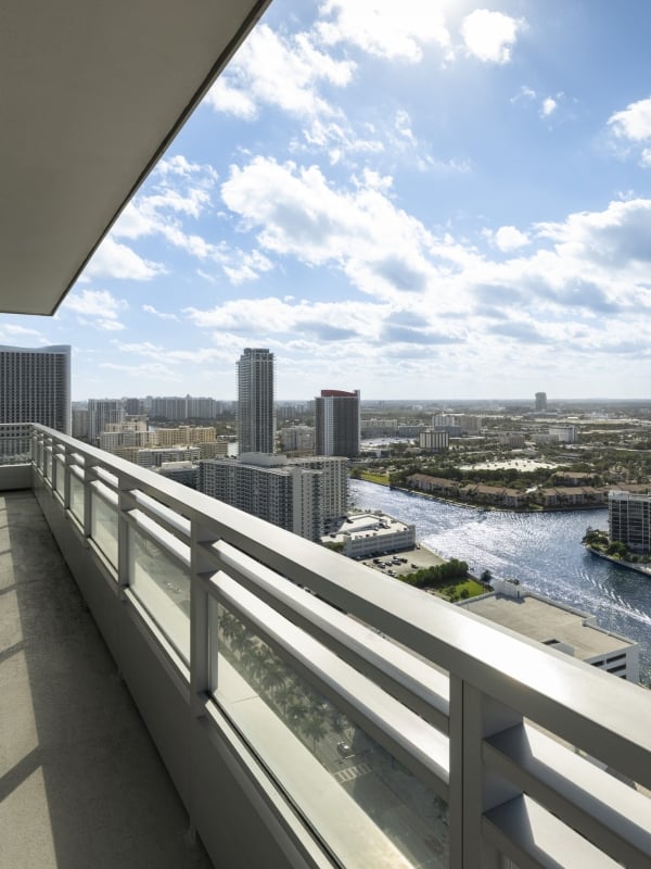 Intracoastal View Balcony overlooking the city
