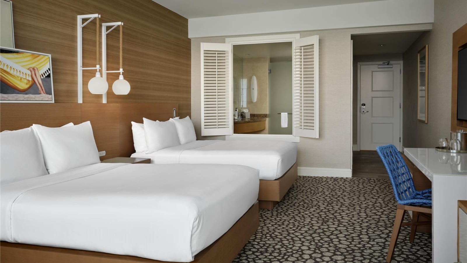 Standard two double bed accommodation at The Diplomat