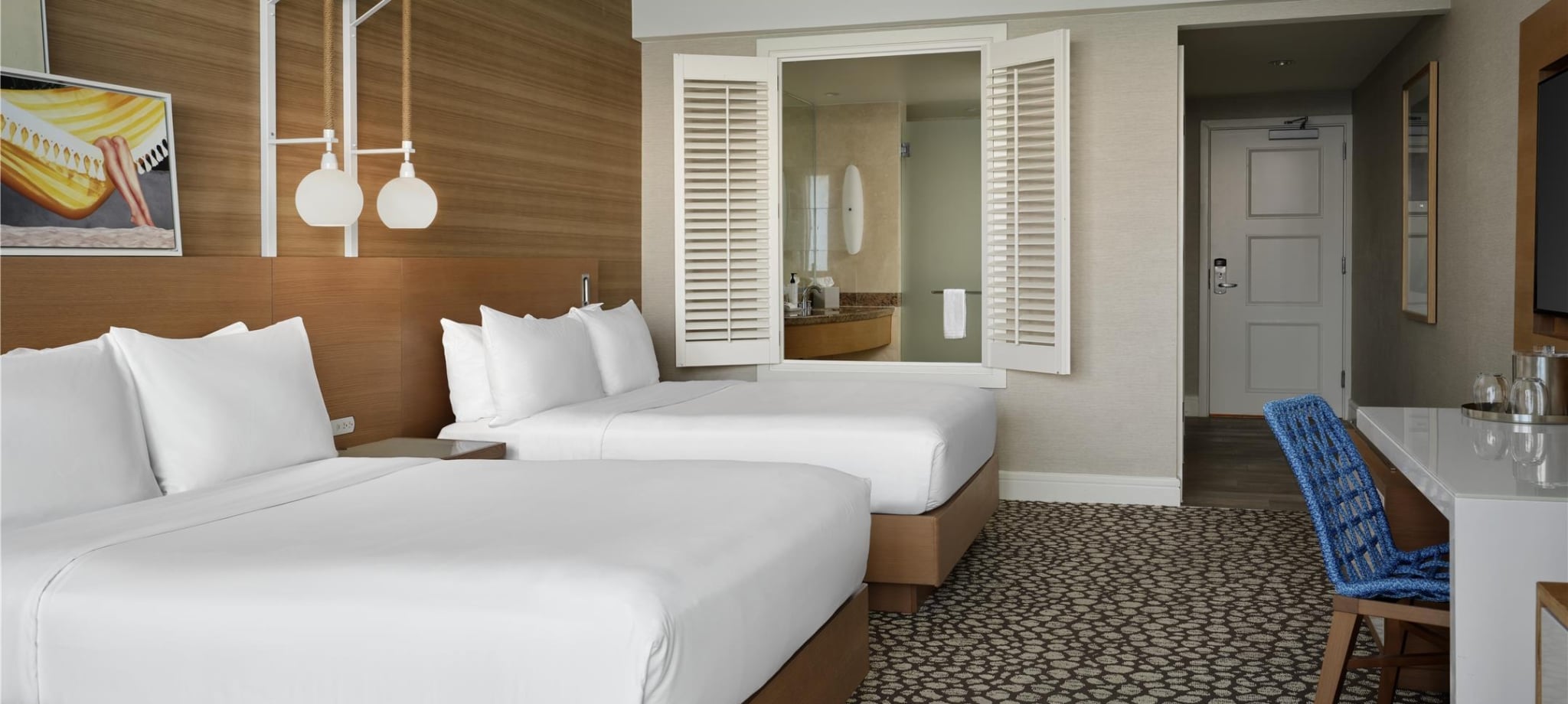 Standard two double bed accommodation at The Diplomat