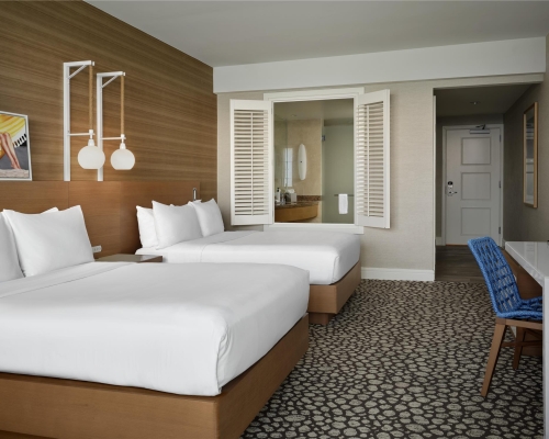 Standard two double bed accommodation at The Diplomat