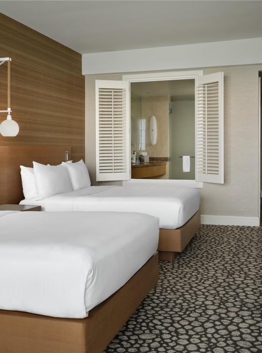 Standard two double bed accommodation at The Diplomat