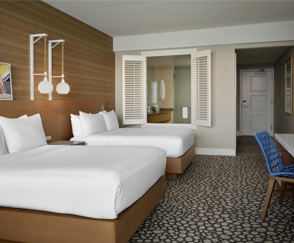 Standard two double bed accommodation at The Diplomat