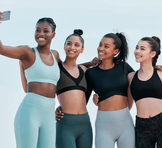 Group of girls taking selfie