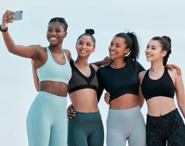 Group of girls taking selfie