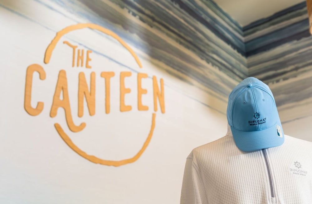 The canteen logo with mannquin